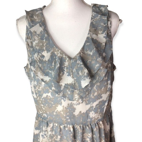 GAP Sleeveless Frilly V-neck Paint Splatter Mini Dress - Picture 2 of 6